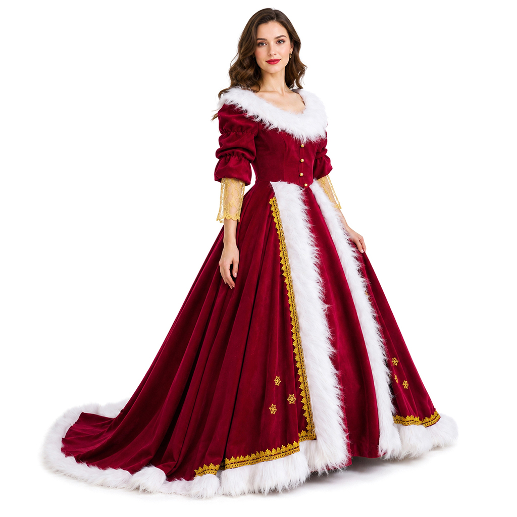 Ornament Ball Set - Deluxe Mrs Claus Costumes Adults Woman
