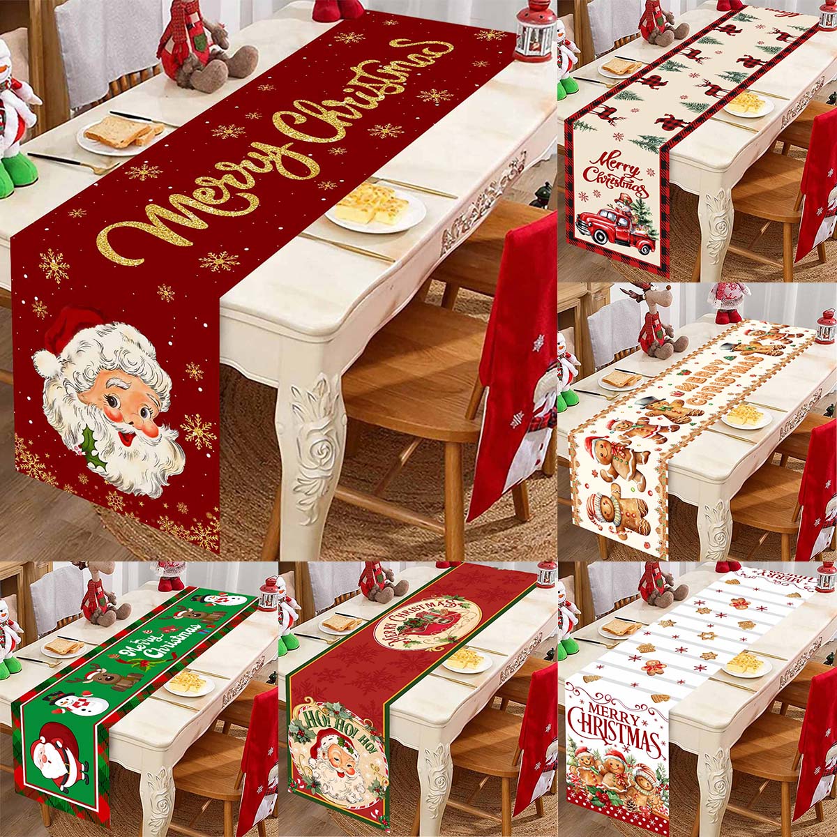 Christmas Santa Clause Polyest - Christmas Table Runner recension och pris