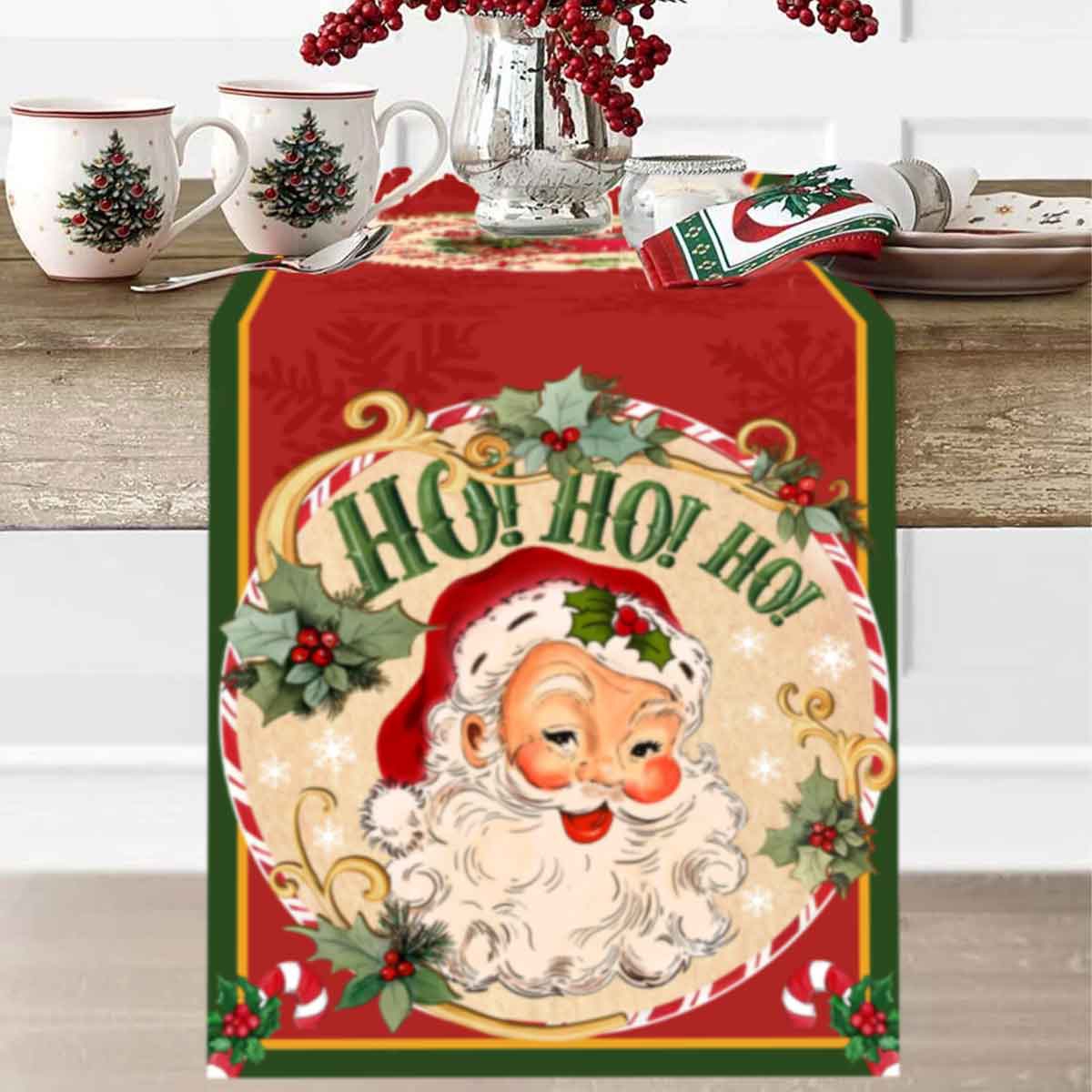 Christmas Santa Clause Polyest - Christmas Table Runner recension och pris