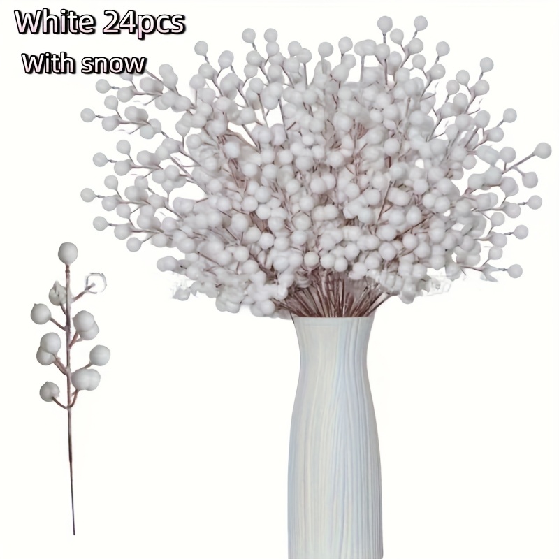 24pcs Artificial Flowers Berry - Christmas Tree Artificial recension och pris