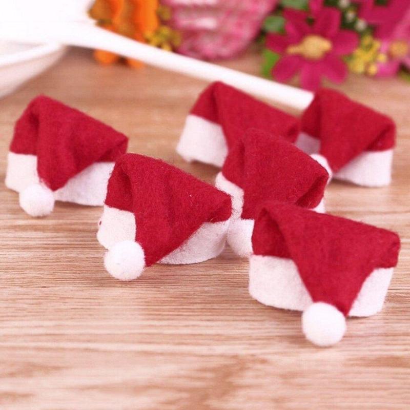 NEW 30 PCS Mini Christmas Sant - Santa Hat Plush recension och pris